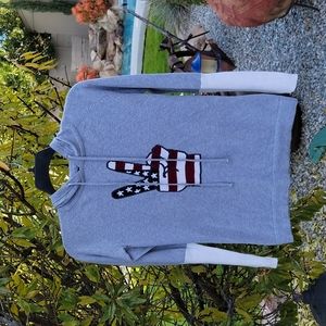 American Peace Fingers Sihn Gray Cashmere Sweater Womens Size Small Hoodie